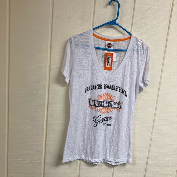 New Harley Davidson Tee V Neck Women's XL - Picture 1 of 7